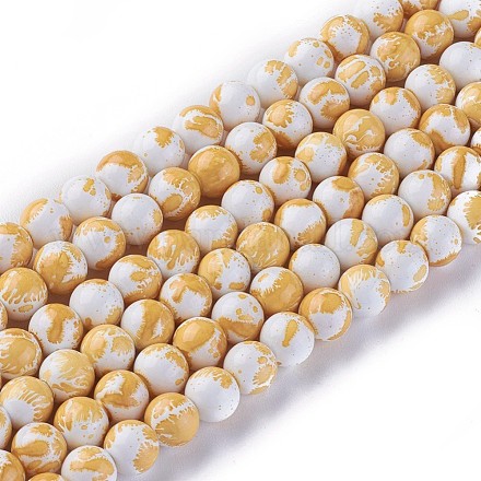 Chapelets de perles en verre peint GLAA-F096-C-58-1
