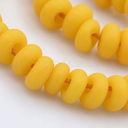 Handmade Frosted Lampwork Beads Strands LAMP-J061-07-1
