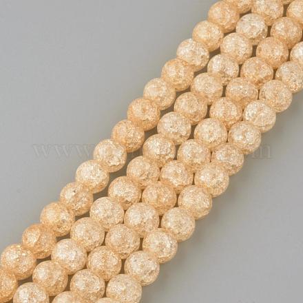 Chapelets de perles en quartz craquelé synthétique GLAA-S134-8mm-07-1