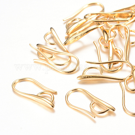 Brass Earring Hooks KK-R037-103-1