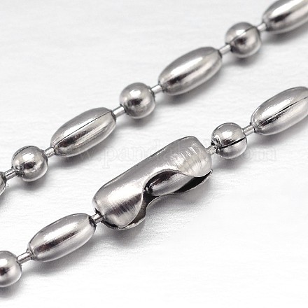 304 шариком из нержавеющей стали цепи ожерелья CHS-O004-B-2.4mm-1