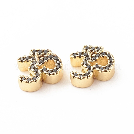 Perles de zircone cubique de placage de rack en laiton KK-B051-04G-03-1