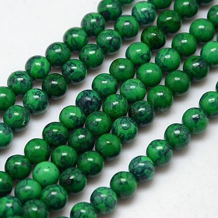 Synthetic Fossil Beads Strands G-L028-4mm-08-1