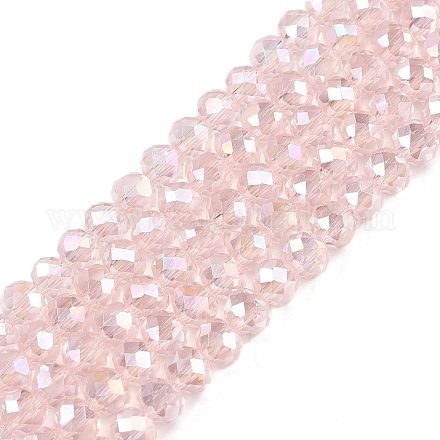 Chapelets de perles en verre électroplaqué&nbsp;EGLA-A044-T3mm-B22-1