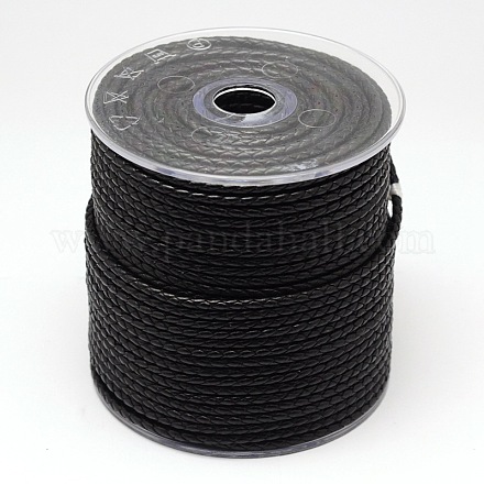 Eco-Friendly Braided Leather Cord WL-E017-3mm-07-1