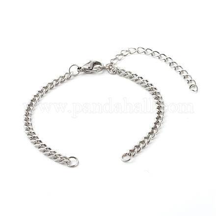 304 fabrication de bracelet chaînes torsadées en acier inoxydable AJEW-JB01064-1