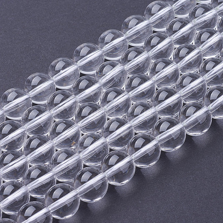 Chapelets de perles en cristal de quartz naturel X-G-C175-8mm-2-1