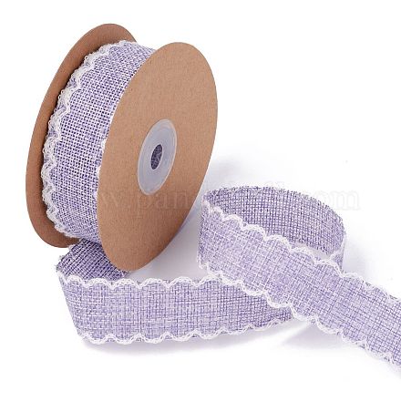 Polyester Imitation Linen Wrapping Ribbon OCOR-L044-07E-1