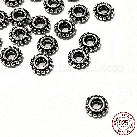 Distanziatori di perline in argento sterling thai 925 STER-G029-02AS-1