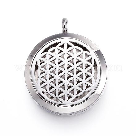 316 Surgical Stainless Steel Diffuser Locket Pendants STAS-P102-095-1