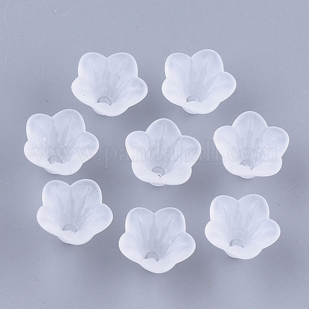 5-petal transparente Acryl Perlenkappen MACR-S362-05-1