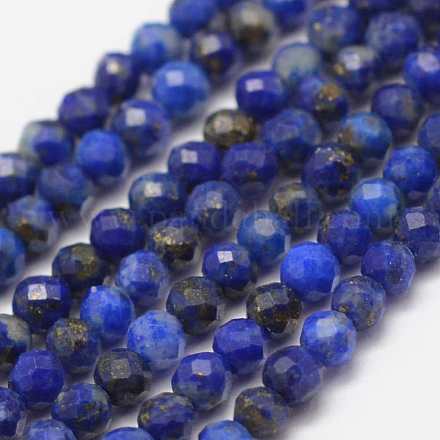 Chapelets de perles en lapis-lazuli naturel X-G-K182-2mm-04-1