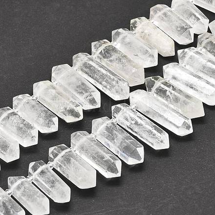 Natural Quartz Crystal Beads Strands G-F715-052-1