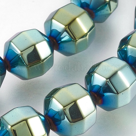Chapelets de perles hématite électrolytique synthétique sans magnétique G-E498-02C-1