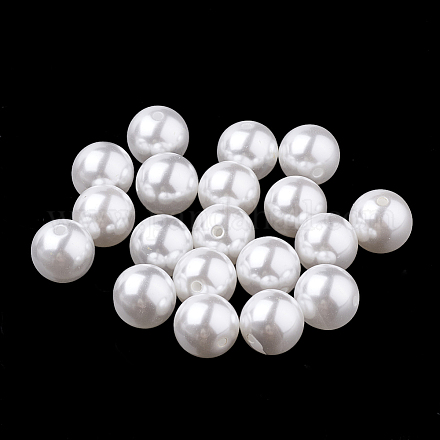 Umweltfreundliche Perlenperlen aus Kunststoffimitat X-MACR-S278-8mm-01-1