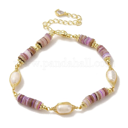 Bracelets de perles naturelles et coquillages BJEW-C051-05G-1