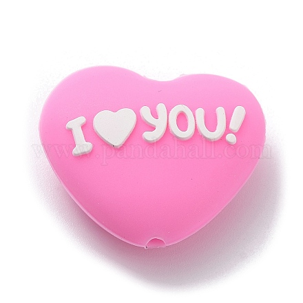 Valentine's Day Food Grade Silicone Focal Beads SIL-Z016-03B-1
