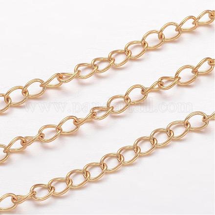 Ion Plating(IP) 304 Stainless Steel Curb Chains CHS-K004-11G-0.6mm-1