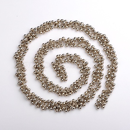 Chaîne de bijoux de breloques en plastique de boule ronde en plastique pour la fabrication de colliers de bracelets AJEW-JB00042-1