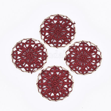 Décorations de pendentif tissées en polycoton (polyester coton) FIND-Q078-13E-1