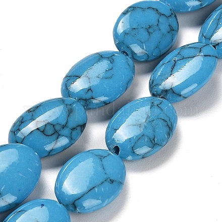 Chapelets de perles en turquoise synthétique G-C101-C01-01-1