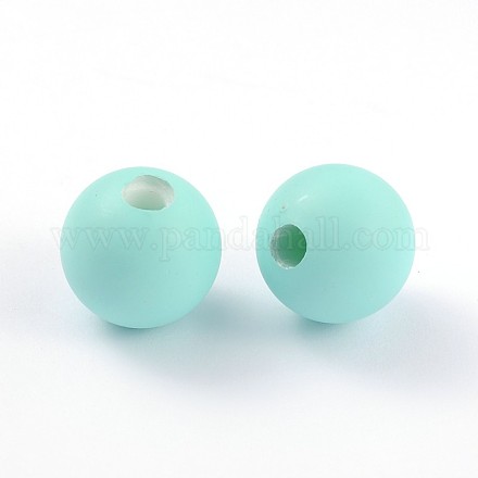 Half Drilled Frosted Round Shell Pearl Beads fit for Ball Stud Earrings BSHE-J010-02-1