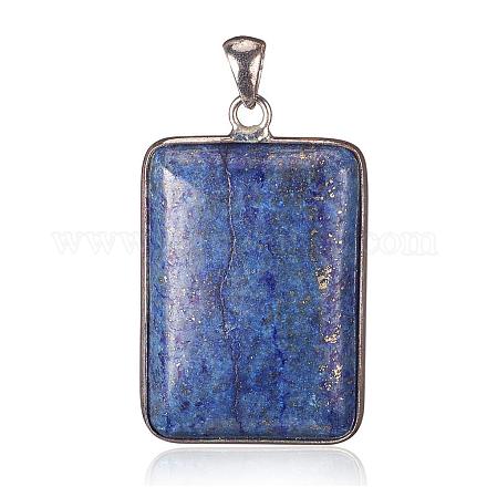 Pendentifs en lapis lazuli naturels et teints G-P233-03-1