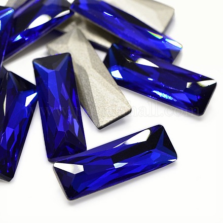 Cabuchones de cristal de facetado rectángulo de rhinestone RGLA-A014-10x30mm-S06-1