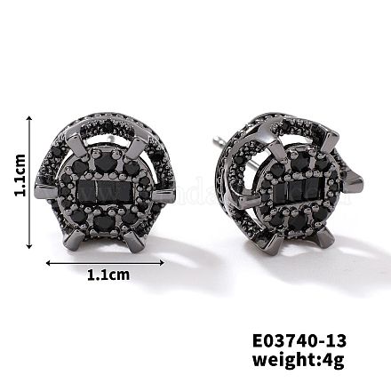 Шикарные латунные кубические серьги из циркония ZD1304-5-1