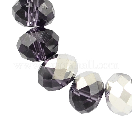 Chapelets de perles en verre électroplaqué X-GR8MMY-06S-1