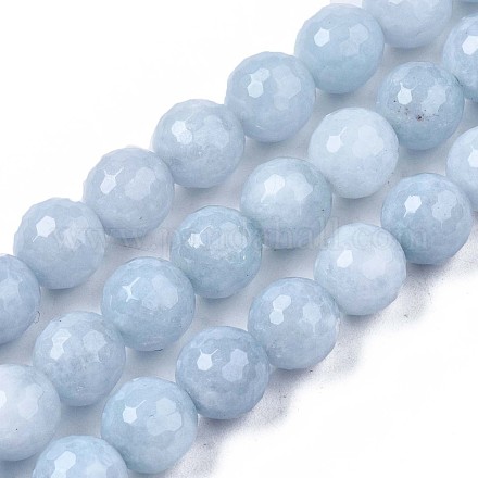 Chapelets de perles en aigue-marine naturelle G-Q951-01-8mm-1