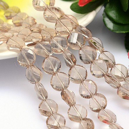 Faceted Flat Round Imitation Austrian Crystal Bead Strands G-M193-10mm-29A-1