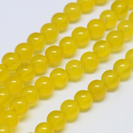 Natural Agate Round Beads Strands G-L088-10mm-02-1