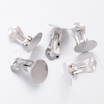 Brass Clip-on Earring Findings KK-H167-N-1
