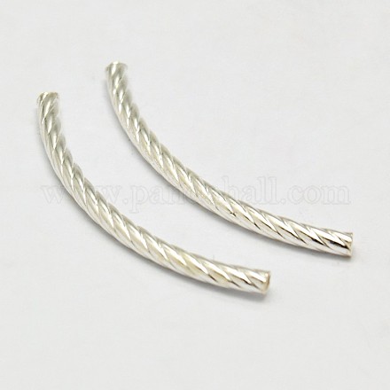 Tube 925 Sterling Silver Beads STER-O021-04-25x2mm-1