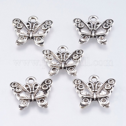 Tibetan Style Butterfly Pendant Rhinestone Settings X-LF0553Y-1