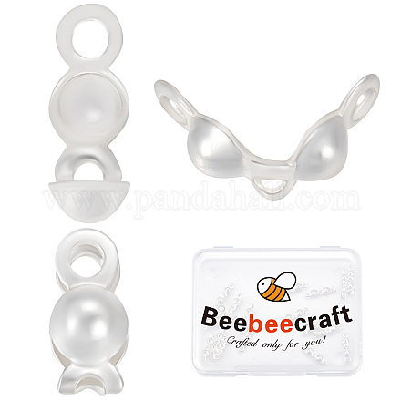 Beebeecraft 20pcs 925 puntas de cuentas de plata esterlina STER-BBC0001-55-1