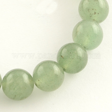 Природных драгоценных камней зеленого авантюрин круглый шарик нити G-R265-12mm-1