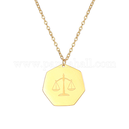 Constellation Libra Stainless Steel Pendant Necklaces for Women SK1865-1-1
