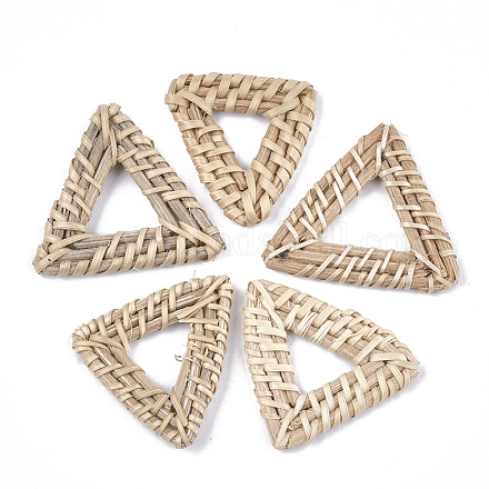 Handmade Reed Cane/Rattan Woven Linking Rings X-WOVE-T006-068B-1