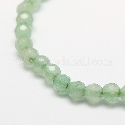 Natürlichen grünen Aventurin Perlen Stränge G-M037-4mm-01-1
