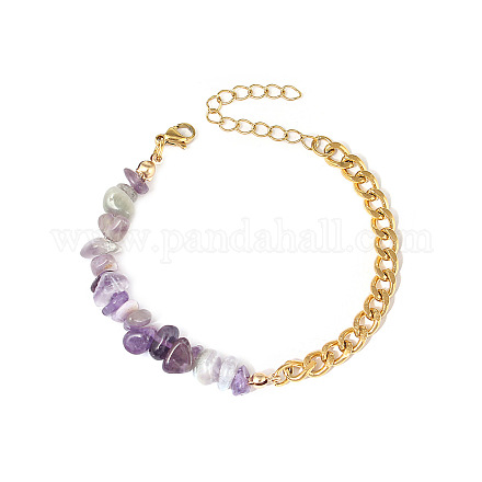 Bracelets de perles d'améthyste naturelle PW-WG30470-06-1