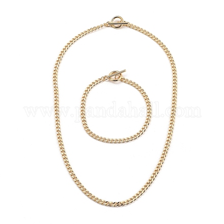 Браслеты и ожерелья-цепочки из латуни комплекты украшений SJEW-JS01111-1