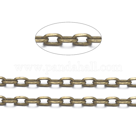 Brass Cable Chains X-CHC035Y-AB-1