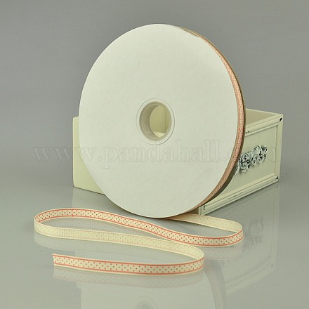 3/8 Zoll (10 mm) breite rote Ripsbänder mit Sternenmuster für Haarschleifen X-SRIB-G006-10mm-05-1