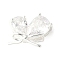 Brass Micro Pave Clear Teardrop Cubic Zirconia Pendants, Butterfly Charms, 925 Sterling Silver Plated, 11x16x5mm, Hole: 1.8mm