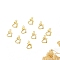 Heart Alloy Lobster Claw Clasps, Real 18K Gold Plated, 12mm