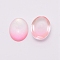Glass Cabochons, Oval, Pearl Pink, 18.5x13.5x3mm