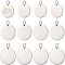 NBEADS 18 Pcs Stainless Steel Stamping Blank Tag Pendants, 15/20/25mm Metal Message Word Tag Charms Flat Round Blank Charms with Jump Rings for DIY Bracelet Necklace Earring