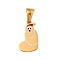Christmas Theme 304 Stainless Steel Pendants, with Enamel, Golden, Santa Claus Letter Charm, Letter J, 16x9.5x1.5mm, Hole: 6x3mm
